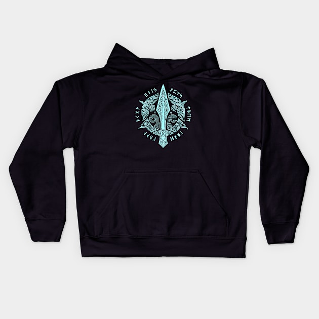 gungnir spear of odin Kids Hoodie by Lamink